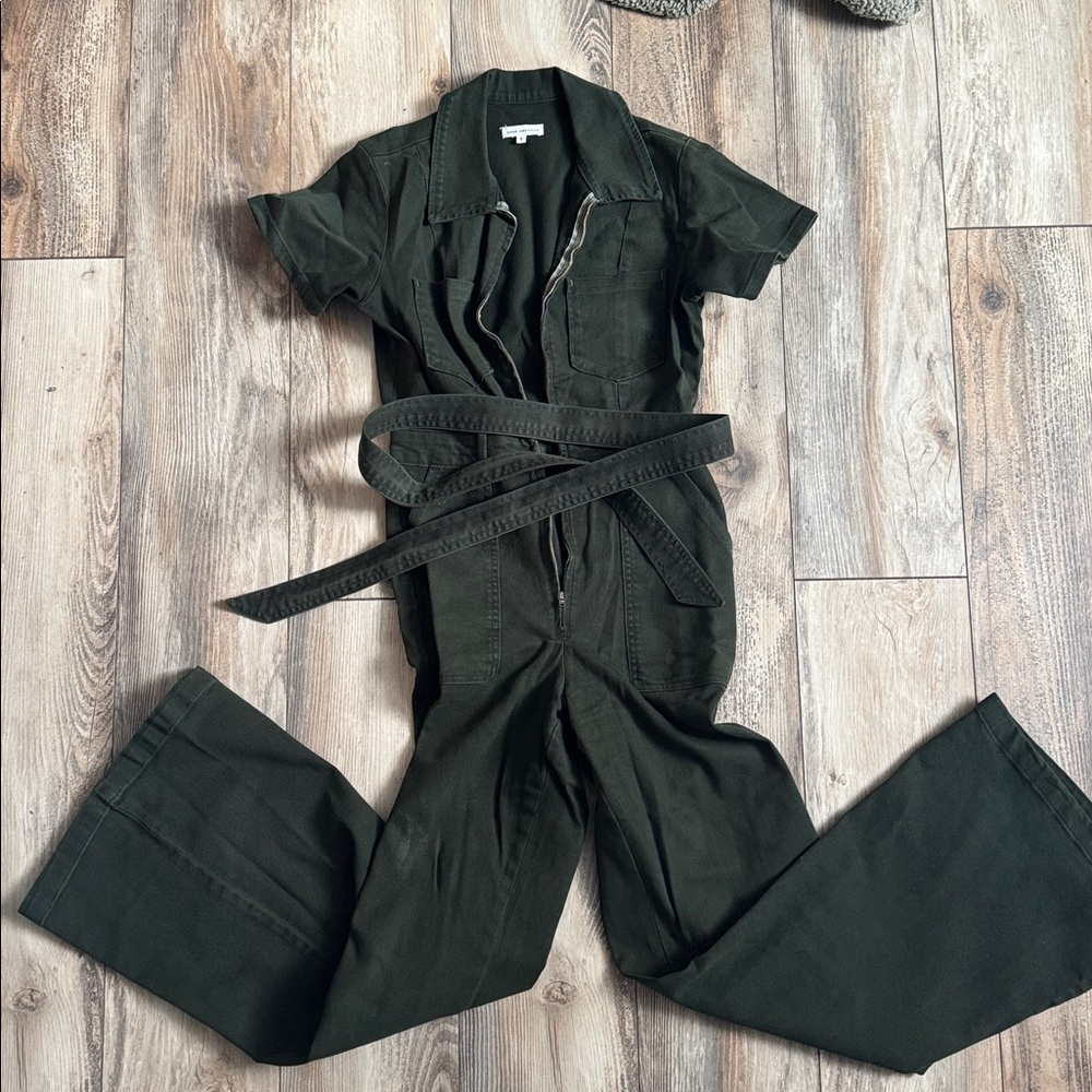 GOOD AMERICAN Moss Fit For Success Palazzo Jumpsuit M